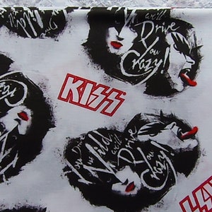KISS Drive You Crazy Springs Creative Designer Classic Rock Fabric 100% Cotton Fat Quarter Out of Print