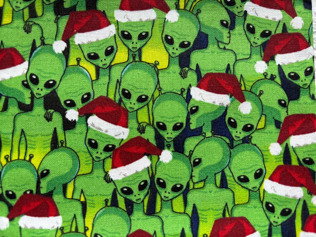 Aliens in Santa Hats Out of This World Designer Novelty Christmas ...