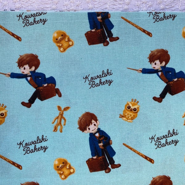 Fantastic Beasts Kawaii Newt & Kowalski Bakery Magical Treats Harry Potter Designer Camelot Fabric 100% Cotton Fat Quarter Out of Print