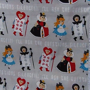 Queen of Hearts Alice in Wonderland Classic Disney Fabric 100% Cotton Fat Quarter Out of Print