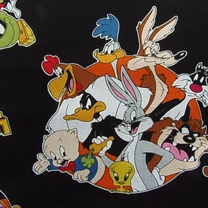 Looney Tunes That's All Folks Cartoon Characters Warner Brothers Camelot Fabrics 100% Cotton Fat Quarter Out of Print