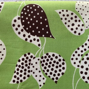 Denyse Schmidt Green Spotted Leaves Flea Market Fanc Legacy Reprint Designer Fabric 100% Cotton Fat Quarter 2012 Out of Print Rare