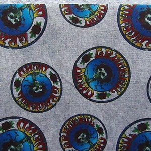 Grateful Dead Gray Logos Icons Springs Designer Criativo Tecido Classic Rock 100% Algodão Fat Quarter Fora de catálogo