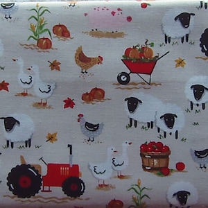 Fall Farm Scene Barn Animals Fabric Traditions 2018 Fabric 100% Cotton Fat Quarter Out of Print