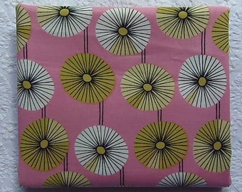 Pink Yellow & White Fans Cloud 9 Market Day Designer Fabric 100% Organic Cotton Fat Quarter Out of Print Rare