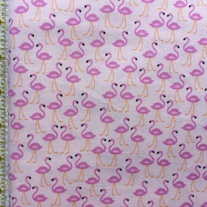 Mini Pink Flamingo Parade Novelty Exclusive Animal Fabric 100% Cotton Fat Quarter Out of Print Rare