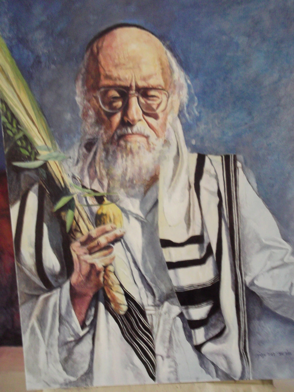 Judaica Art rabbi Yosef Shalom Elyashiv unique Portrait on Etsy