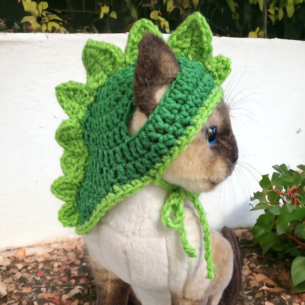 Dinosaur Hat for Cat, Kitten, or Small Dogs  Perfect for Pet Photos