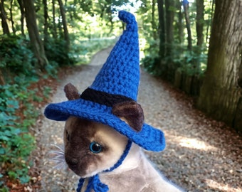Wizard and Witches Hat for Cat, Kitten, or Small Dogs  Perfect for Fall and Halloween Costume , Great for Pet Photos
