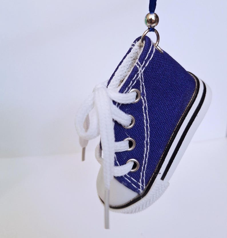 Small High Top Shoe Ornaments, Mini Canvas Lace Up Shoe Ornament, Assorted Colors, Cute Christmas Ornament, Package Gift Wrap Decor image 11