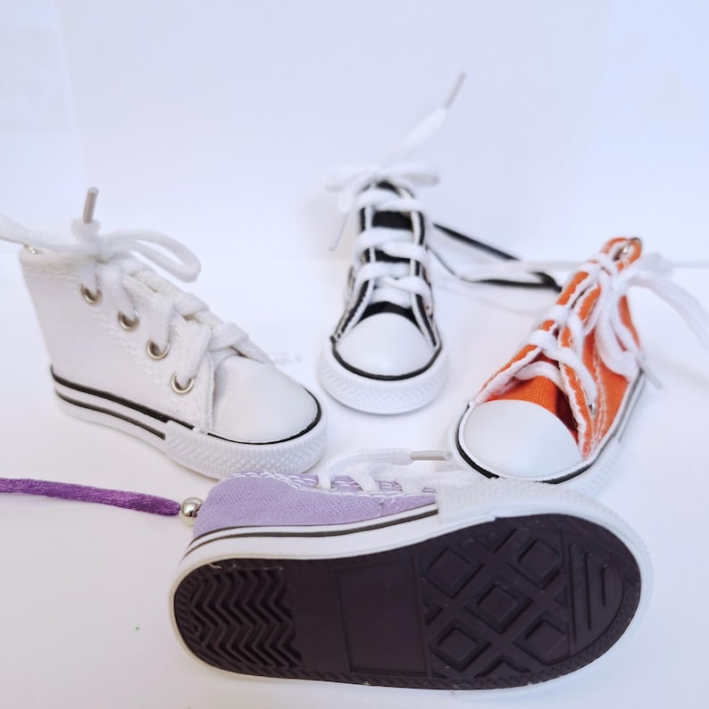 Small High Top Shoe Ornaments, Mini Canvas Lace Up Shoe Ornament, Assorted Colors, Cute Christmas Ornament, Package Gift Wrap Decor image 15