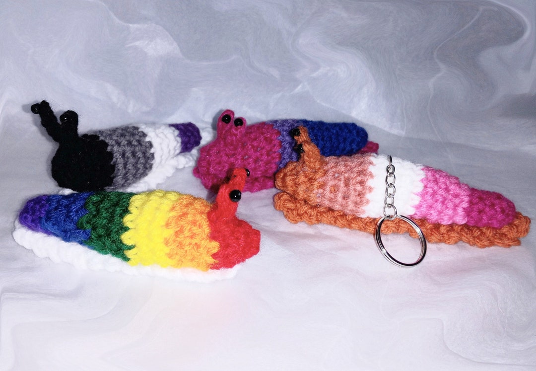 Pride Banana Slug Crocheted Slug Pet Your Choice of Flag Color Etsy