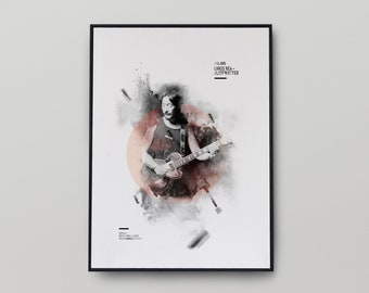 Chris Rea Music Album Poster, Digital Album, Art Poster, Home Decor, Minimalist, Digital Download, Wall Art, Musician, Gitarist