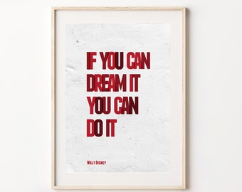 Dream Poster,  Wall Art, Typography Poster, Positive Motto, posters and, aesthetic, work room, motivational posters, inspirational quotes