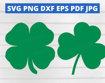 Shamrock SVG, Clover Svg, St Patricks Day Svg, Irish Svg, Lucky Svg, Svg-bestanden knippen voor cricut en silhouette, instant digitale download, png