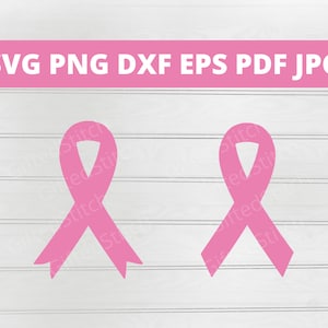 Brustkrebs Band SVG, Krebs Bewusstsein - Sofort Download -Svg Png Dxf Eps Jpg Pdf - Cricut Silhouette Glowforge