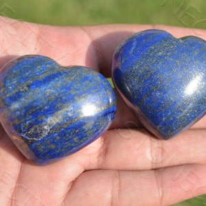 Lapis Lazuli Puffy Heart Crystal, Healing Stone, Meditation Crystal, Natural Stone Free Shipping