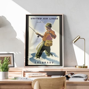 Retro Colorado Wall Art, Vintage Wall Art, Printable Wall Art, Colorado Mountains Poster, Retro Wall Art, Retro Colorado Poster | CP008