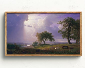 Samsung Frame TV Art Vintage Nature Art | Vintage Lake Art & Country Landscapes | Still Life Paintings | ManifestCreativeArt | TV008