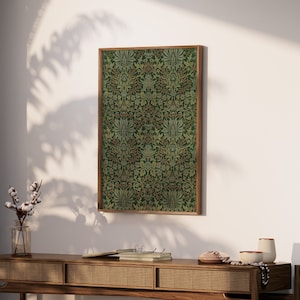 Vintage Grünes Blumenmuster Druck | William Morris druckbare Wandkunst | Coquette Room Decor | Jugendstil Druck | Blumen Wandkunst | FP002