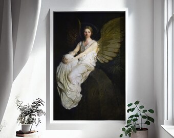 ヴィンテージの天使画：リマスターされたカトリックのアート