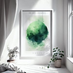 All 7 Chakra Wall Art, Watercolor Print Digital Download, Sankrit & Mantra, Meditation Energy Wall Art, Chakra Poster, Vibration Home Decor