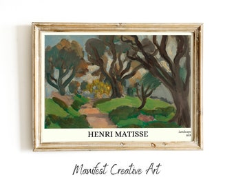 Henri Matisse Exhibition Poster, Famous Gallery Wall Art Print, Matisse Print Floral Wall Art, Scenery Nature Living Room Art | M001