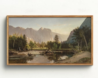 Samsung Frame TV Art Vintage Nature Art | Vintage Lake Art & Country Landscapes | Still Life Paintings | ManifestCreativeArt | TV020