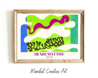 Henri Matisse Exhibition Poster, Famous Gallery Wall Art Print, Matisse Print Floral Wall Art, Scenery Nature Living Room Art | M013