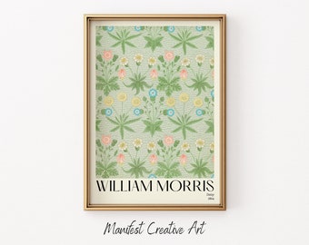 William Morris Wall Art Printable | William Morris Print Daisy Poster | Floral Wall Art Vintage Print | Flower Market Poster | 014