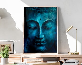 Buddha Wall Art, DIGITAL PRINT, Buddha Poster, Buddha Art, Buddha Decor, Zen Wall Art, Spiritual Wall Art, Buddha Painting | BUDDHA 010