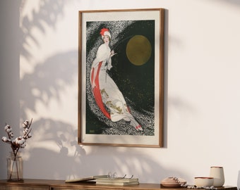Vintage Magazine Cover Wall Print | Digital Poster Download | Retro 1900s Fashion Art Print | Trendy Wall Art Home Decor | MC006