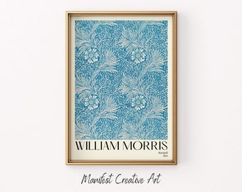 William Morris Wall Art Printable | William Morris Print Marigold Poster | Floral Wall Art Vintage Print | Flower Market Poster | 013