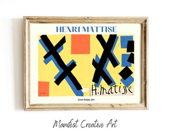 Henri Matisse Exhibition Poster, Famous Gallery Wall Art Print, Matisse Print Floral Wall Art, Scenery Nature Living Room Art | M016