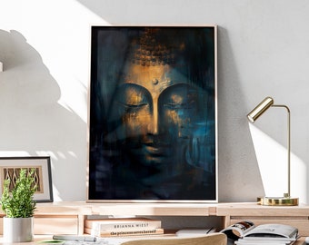 Buddha Wall Art, DIGITAL PRINT, Buddha Poster, Buddha Art, Buddha Decor, Zen Wall Art, Spiritual Wall Art, Buddha Painting | BUDDHA 005