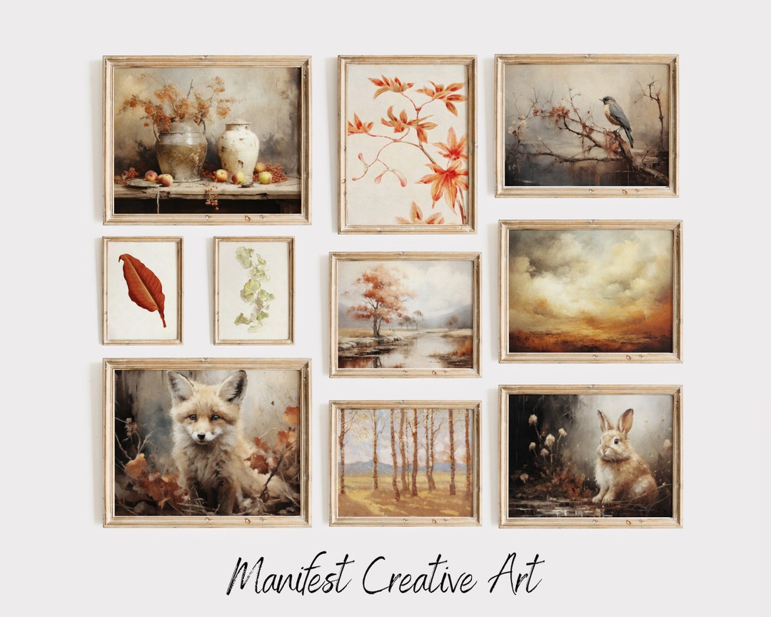 Fall Gallery Wall Art SET of 10 | Fall PRINTABLE Gallery Wall Art, Warm ...