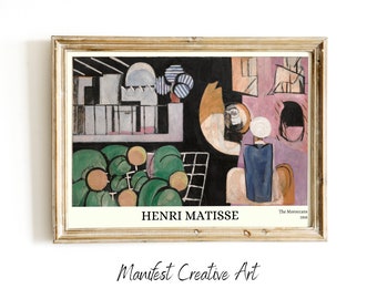 Henri Matisse Exhibition Poster, Famous Gallery Wall Art Print, Matisse Print Floral Wall Art, Scenery Nature Living Room Art | M004