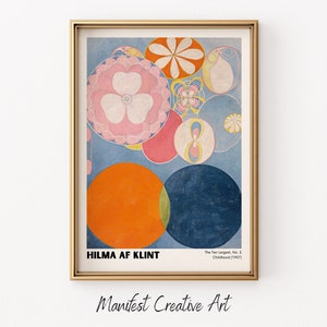 Hilma Af Klint The Ten Largest No. 2 Exhibition Wall Art, Printable Wall Art, Vintage Art, Gallery Wall Art, Hilma Af Klint Print | HILMA004