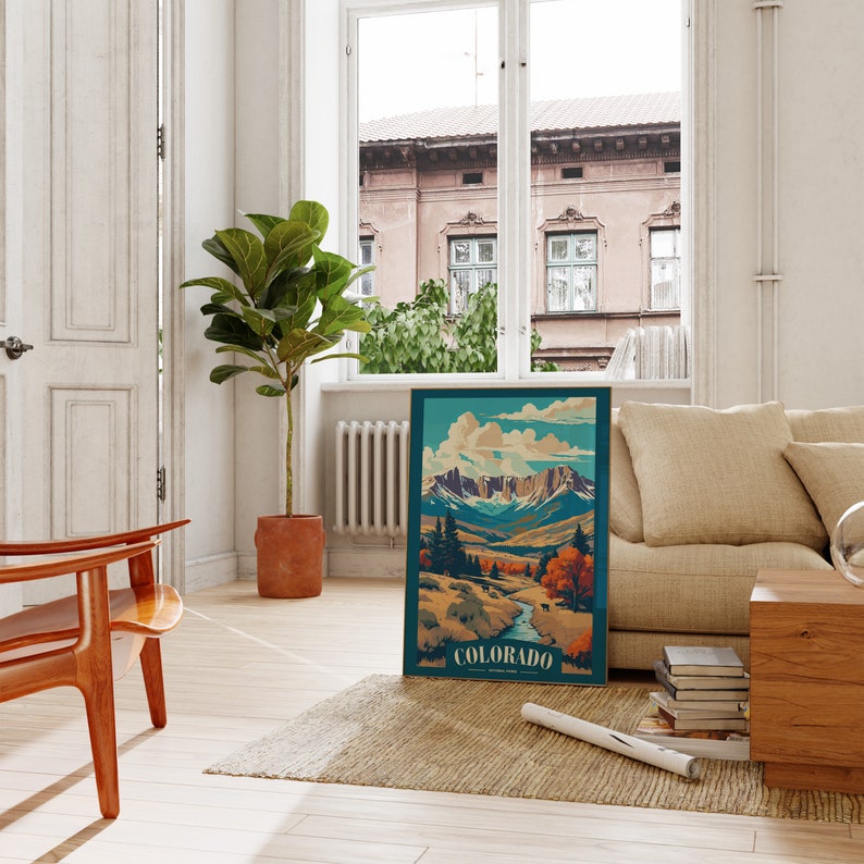 Retro Colorado Wall Art, Vintage Wall Art, Printable Wall Art, Colorado