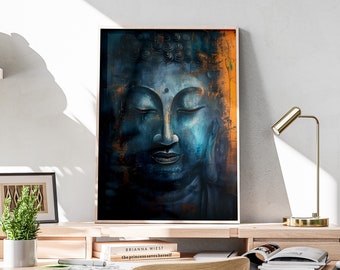 Buddha Wall Art, DIGITAL PRINT, Buddha Poster, Buddha Art, Buddha Decor, Zen Wall Art, Spiritual Wall Art, Buddha Painting | BUDDHA 008