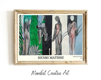 Henri Matisse Exhibition Poster, Famous Gallery Wall Art Print, Matisse Print Floral Wall Art, Scenery Nature Living Room Art | M003