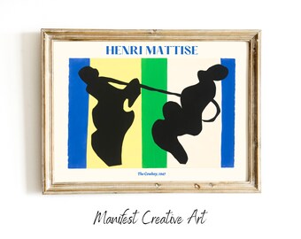 Henri Matisse Exhibition Poster, Famous Gallery Wall Art Print, Matisse Print Floral Wall Art, Scenery Nature Living Room Art | M020