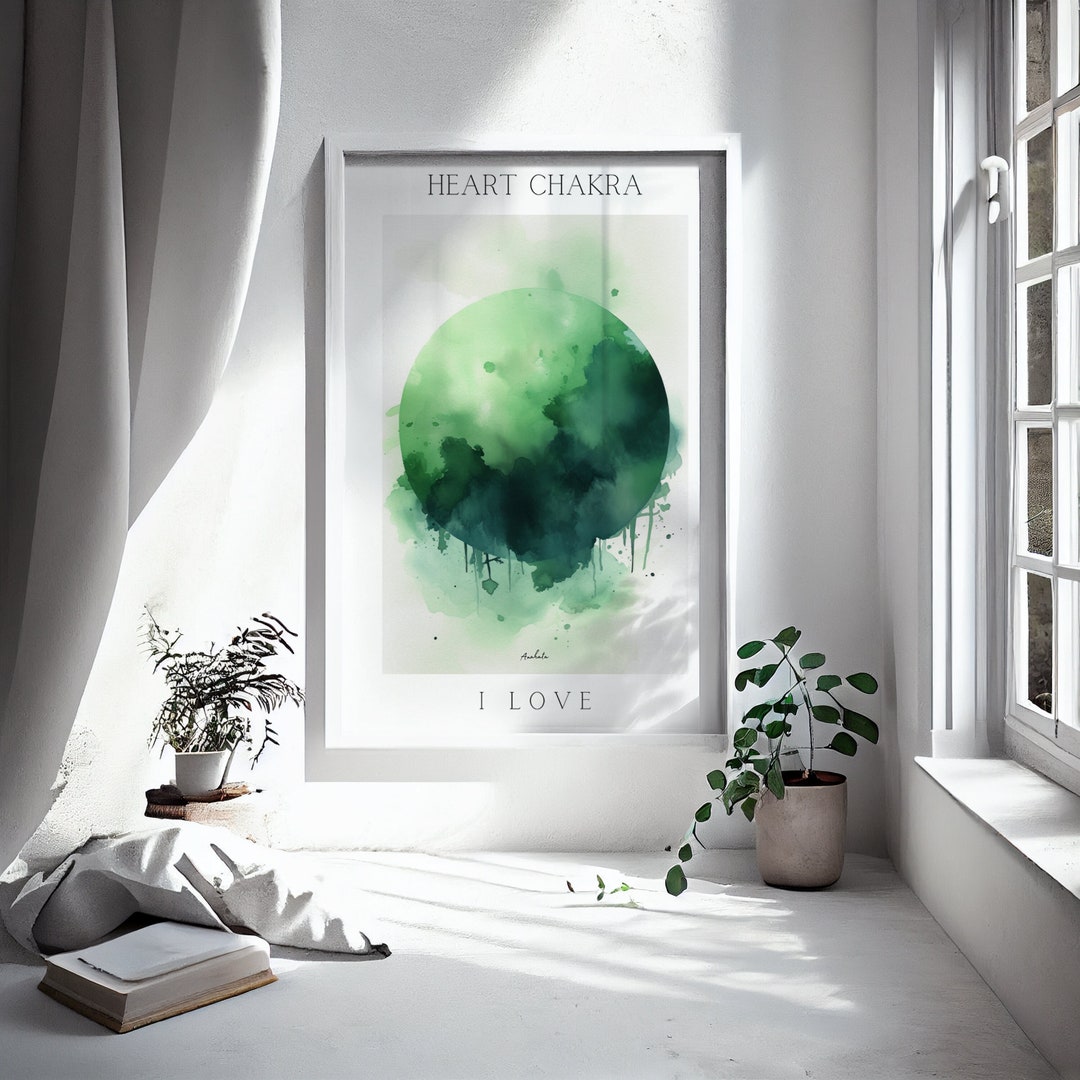 All 7 Chakra Wall Art, Watercolor Print Digital Download, Sankrit ...