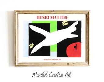 Henri Matisse Exhibition Poster, Famous Gallery Wall Art Print, Matisse Print Floral Wall Art, Scenery Nature Living Room Art | M021