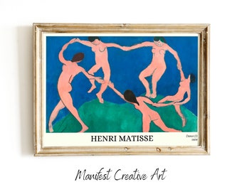 Henri Matisse Exhibition Poster, Famous Gallery Wall Art Print, Matisse Print Floral Wall Art, Scenery Nature Living Room Art | M005