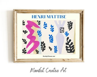 Henri Matisse Exhibition Poster, Famous Gallery Wall Art Print, Matisse Print Floral Wall Art, Scenery Nature Living Room Art | M015