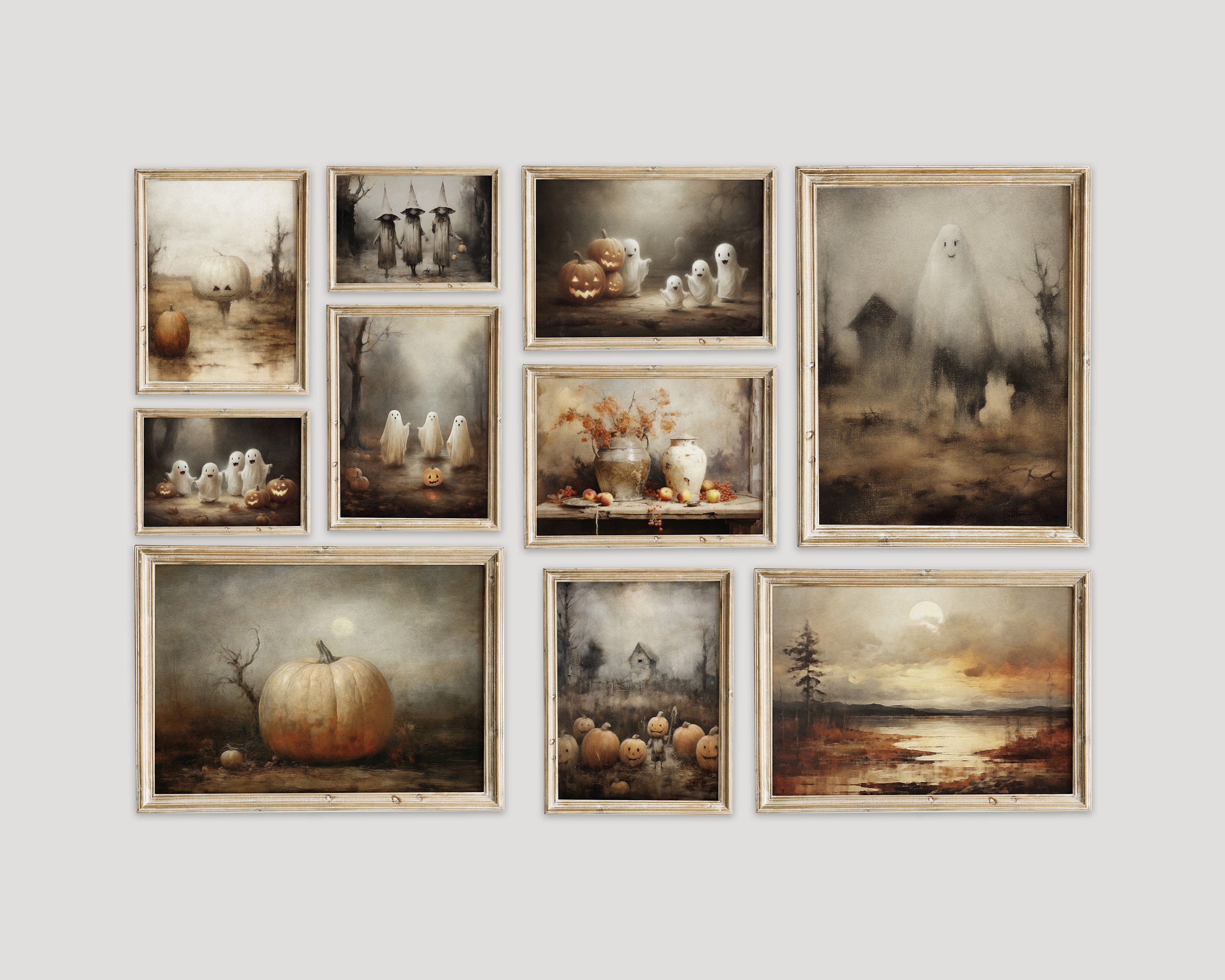 Halloween Gallery Wall Art SET | PRINTABLE Eclectic Wall Art, Dark ...