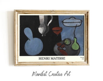 Henri Matisse Exhibition Poster, Famous Gallery Wall Art Print, Matisse Print Floral Wall Art, Scenery Nature Living Room Art | M006