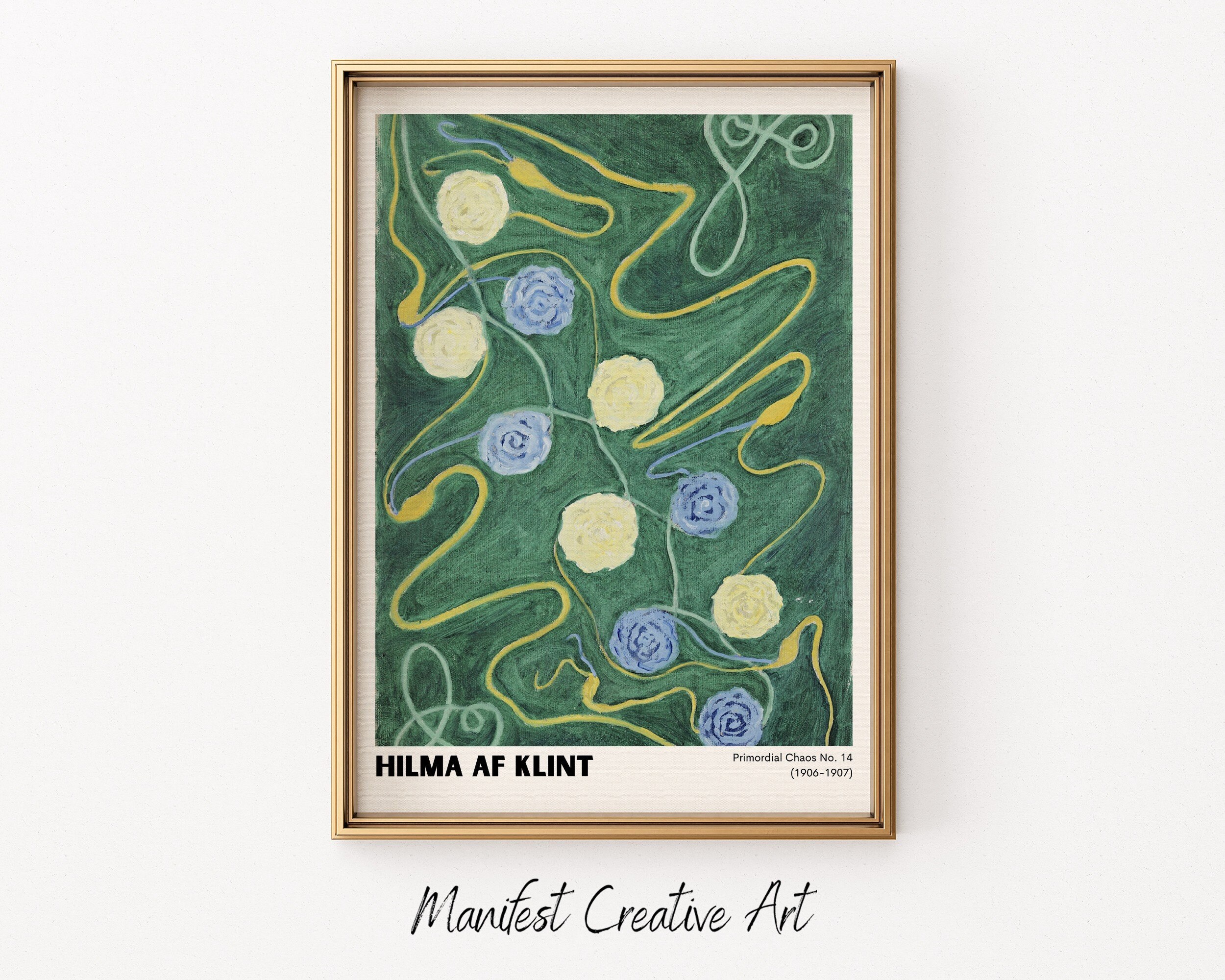 絵画 FOCUSPRIME 10 Hilma Af Klint Print, Primordial Chaos 14 Gallery Wall Art