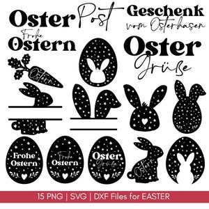 Ostern Bundle| PNG | DXF | SVG | Digital Download | Osterhase | Osterkorb | Osterei | Frohe Ostern | Sublimation| Dtf | Frühling